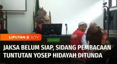 Untuk kedua kalinya sidang tuntutan kasus pembunuhan ibu dan anak dengan terdakwa Yosep Hidayah ditunda. Penundaan ini  dilakukan, karena Jaksa Penuntut Umum mengaku belum merampungkan berkas perkara dari tingkat Kejaksaan Agung.