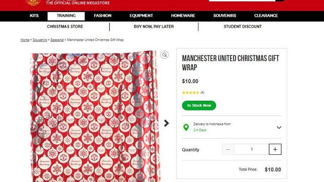 Bungkus Kado MU, Sumber: website resmi Manchester United
