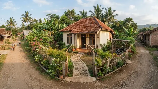 9 Desain Rumah Desa di Lahan Pojok, Manfaatkan Area Sudut agar Lebih Nyaman