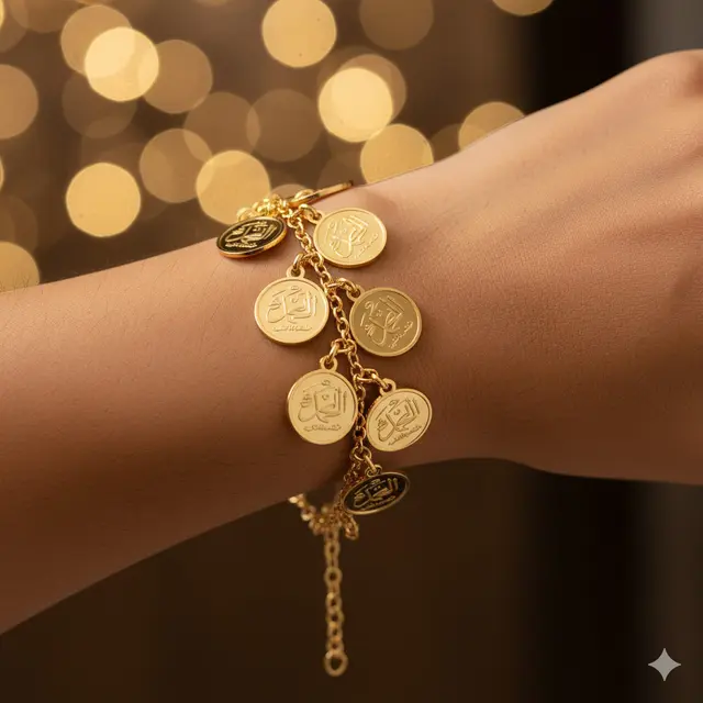 Model Gelang Emas Motif Arabic Hollow Ringan