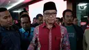 Ekspresi mantan Menpora Imam Nahrawi usai menjalani sidang dakwaan kasus suap dana hibah KONI di Pengadilan Tipikor, Jakarta, Jumat (14/2/2020). Imam didakwa menerima suap sebagai pemulus pencairan dana hibah pemerintah terhadap KONI. (Liputan6.com/Angga Yuniar)
