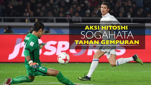 Video beberapa aksi Kiper Kashima Antlers, Hitoshi Sogahata, tahan gempuran Real Madrid di Final Piala Dunia Antarklub 2016.