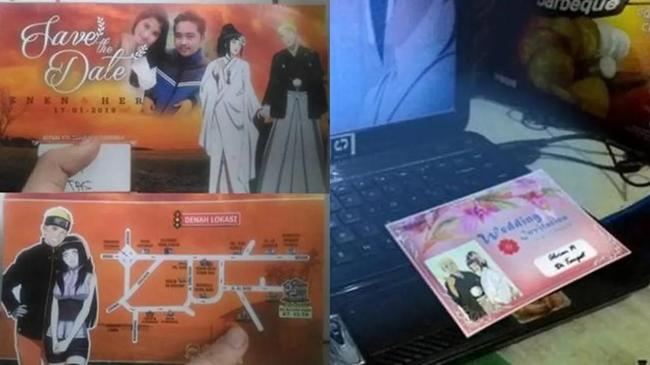 6 Potret Undangan Nikah Tema Naruto, Bak Jadi Warga Konoha