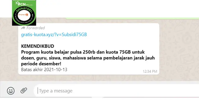 Cek Fakta Liputan6.com menelusuri informasi pembagian pulsa 250 ribu dan kuota 75 GB periode Desember dari Kemendikbud