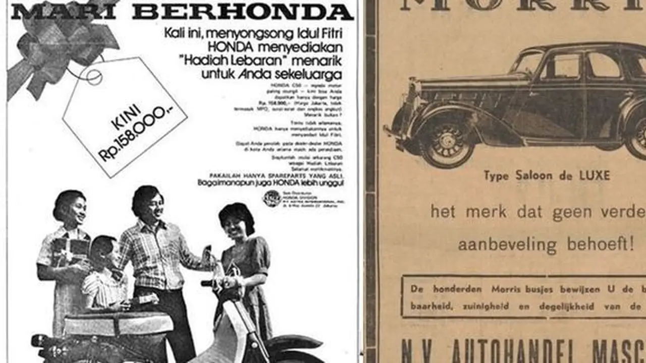 Iklan jadul otomotif (Istimewa)