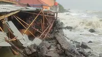 Penampakan banjir rob di Desa Eretan Kabupaten Indramayu. Foto (Liputan6.com / Panji Prayitno)