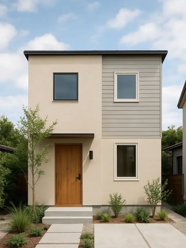 Rumah Minimalis Dua Lantai dengan Desain Kompak (Foto: Rizka Nur Laily via ChatGPT)