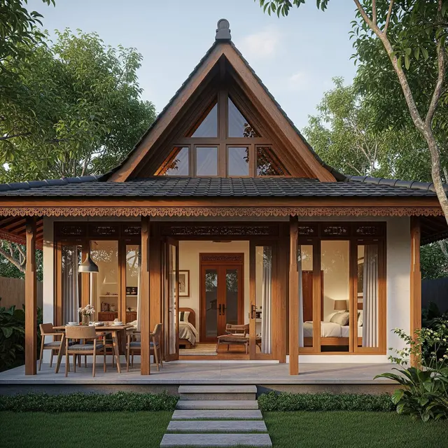 Desain Rumah Kecil Ukuran 6x9 Meter dengan Atap Limasan