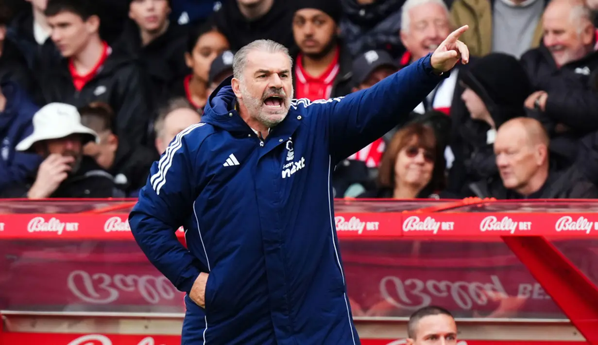 Postecoglou gagal memberikan kemenangan dalam delapan pertandingan yang dipimpinnya. Ini menjadi kekalahan keempat beruntun Forest di semua kompetisi musim ini. (Mike Egerton/PA via AP)