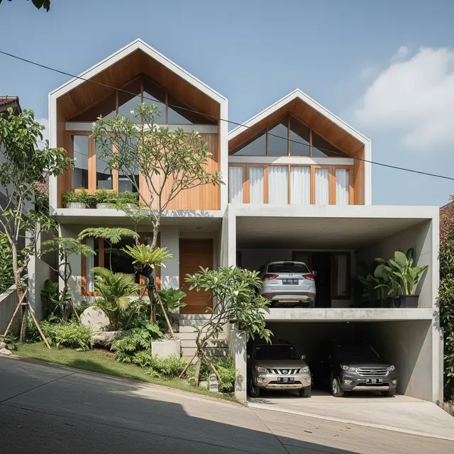 9 Model Rumah Atap Pelana Minimalis dengan Carport Baja Ringan, Makin Diminati