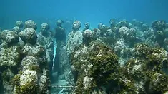 Uniknya museum bawah laut MUSA di lepas pantai Cancun di Mexico.