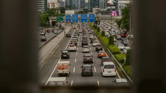Ilustrasi Kota Jakarta, kendaraan di Jakarta, macet