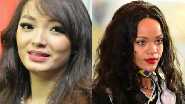 4 Kemiripan Zaskia Gotik dengan Rihannaaaaaaaaaaaaa