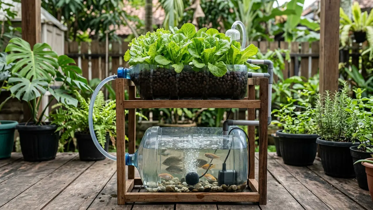 Cara Membuat Aquaponik dari Galon Bekas untuk Menanam Selada dan Memelihara Ikan di Rumah