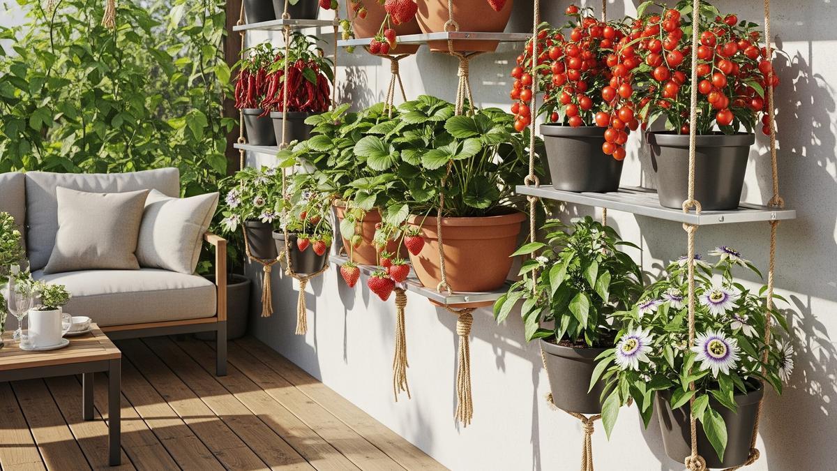 7 Inspirasi Teras Rumah dengan Tanaman Buah di Rak Vertikal, Solusi Kebun Mini Estetik dan Produktif