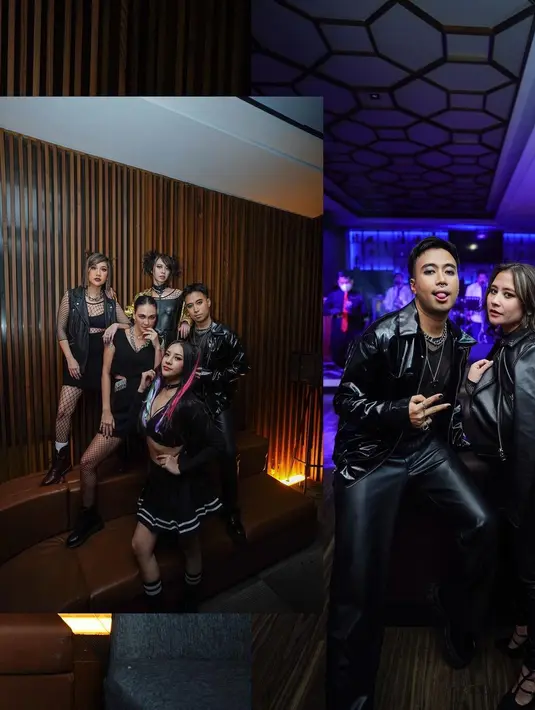 Sementara itu BCL memilih mini skirt dan vest serta kaus dan stoking jaring. Rambutnya juga ditata dengan poni khas emo. (Foto: Instagram @vidialdiano)