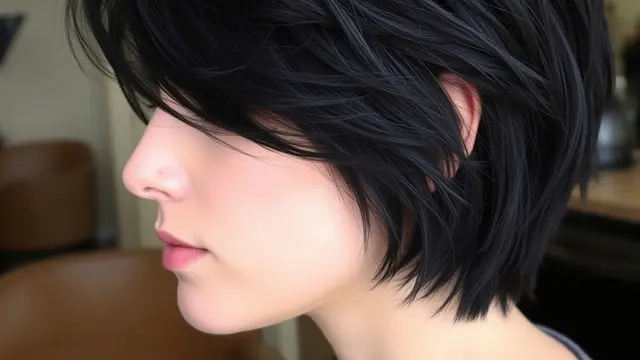 Model Rambut Layer Sebahu untuk Wajah Bulat