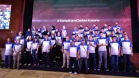 Jakarta Pertamina Energi saat menggelar perkenalan tim jelang Proliga 2018 di Jakarta, Kamis (22/11/2018). (Istimewa)