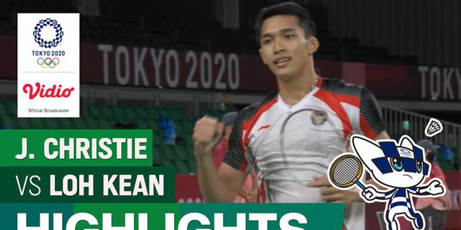 VIDEO: Jonatan Christie Melaju ke Babak 16 Besar Olimpiade Tokyo 2020 Usai Bermain Sengit Melawan Wakil Singapura