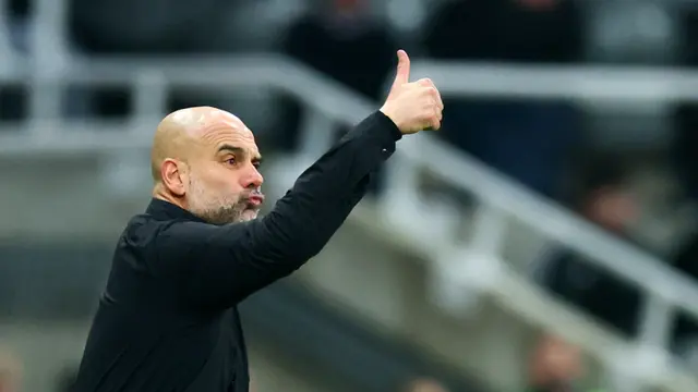 Foto: Wajah Semringah Pep Guardiola Setelah Manchester City Mampu Comeback