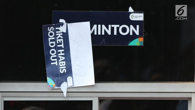 Tiket Habis, Calon Penonton Tetap Antre Saksikan Final Bulu Tangkis Asian Games 2018