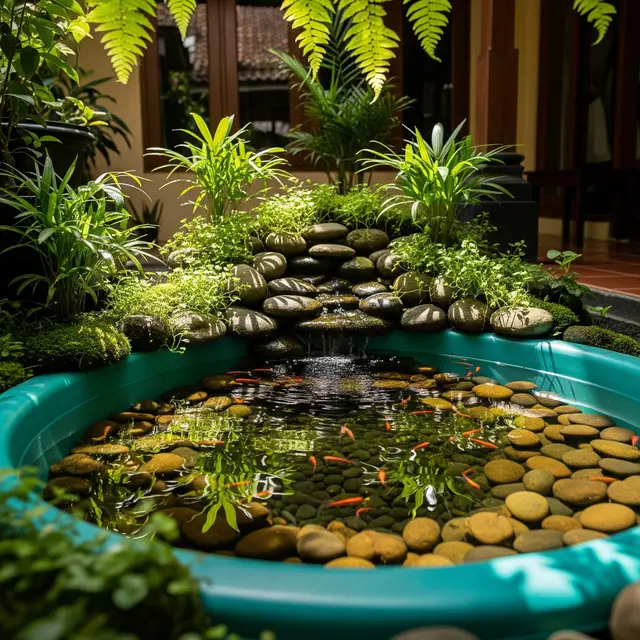 6 Desain Kolam Ikan dari Bak Fiber untuk Anak Belajar Pelihara Ikan, Aman dan Menyenangkan