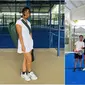 Potret Cinta Kuya ajak pacar bulenya main tenis bareng keluarga. (sumber: Instagram/cintakuya/astridkuya)