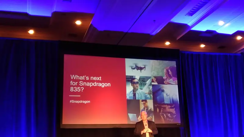 Keith Kressin, SVP and Lead for Mobile Compute Qualcomm Inc. saat konferensi pers Snapdragon 835 di Las Vegas, Amerika Serikat, Selasa (3/1/2017). (Liputan6.com/Corry Anestia)