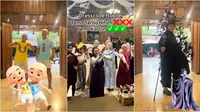 Viral video bukber pakai dresscode tema kartun, potretnya totalitas banget. (sumber: TikTok/@kamaratihorganizer)