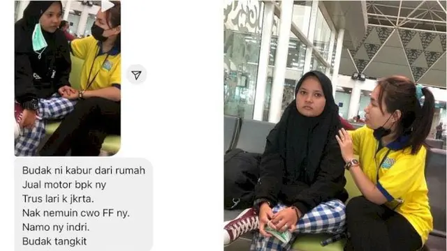 Viral Remaja Jual Motor Demi Ketemu Pacar di Game Online, Kini Terdampar di Bandara. (Sumber: Twitter/areajulid)
