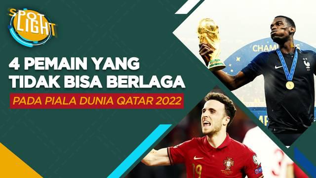 Berita video spotlight kali ini membahas tentang pemain yang bakal absen di Piala Dunia 2022 Qatar, salah satunya ialah Dioho Jota.