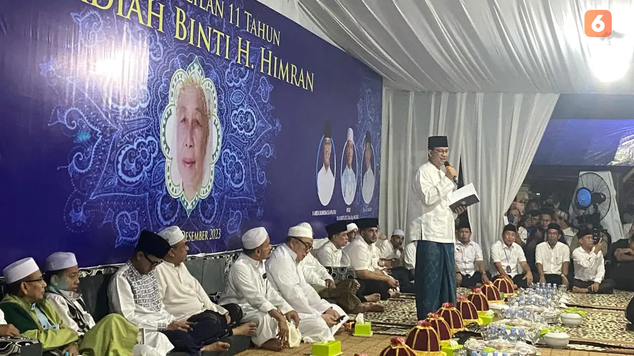 Anies Baswedan di acara Haul Ibunda Ahmad Ali