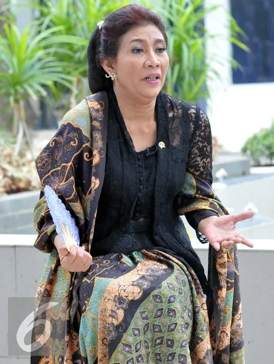 Kayaknya Ibu Susi kesal dengan kabar tentang dirinya. (Liputan6.com/Panji Diksana)