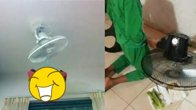 7 Ide Konyol Gunakan Kipas Angin Malah Bikin Ngakak