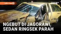 Kecelakaan Parah di Tol Jagorawi, Sedan Ringsek Parah