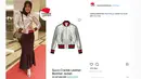 Bomber Jacket merk Gucci ini menjadi koleksi Astrid, istri Uya Kuya. Demi memiliki jaket ini, Astrid rela mengeluarkan uang sebesar 33,2 Juta Rupiah. (Instagram/fashionselebindo)