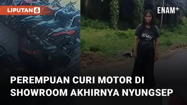 Aksi seorang perempuan curi motor di sebuah Showroom motor kena imbasnya