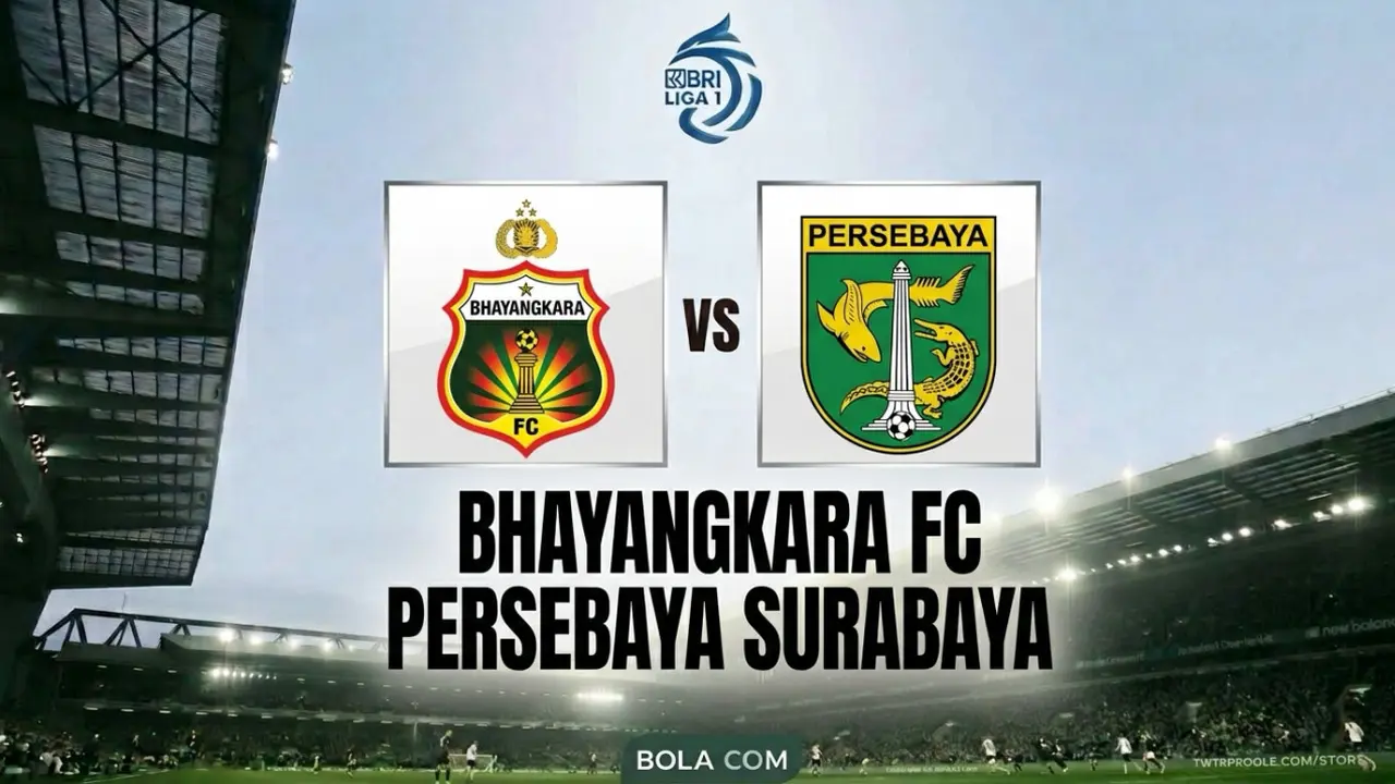 Ilustrasi Bhayangkara FC Vs Persebaya Surabaya