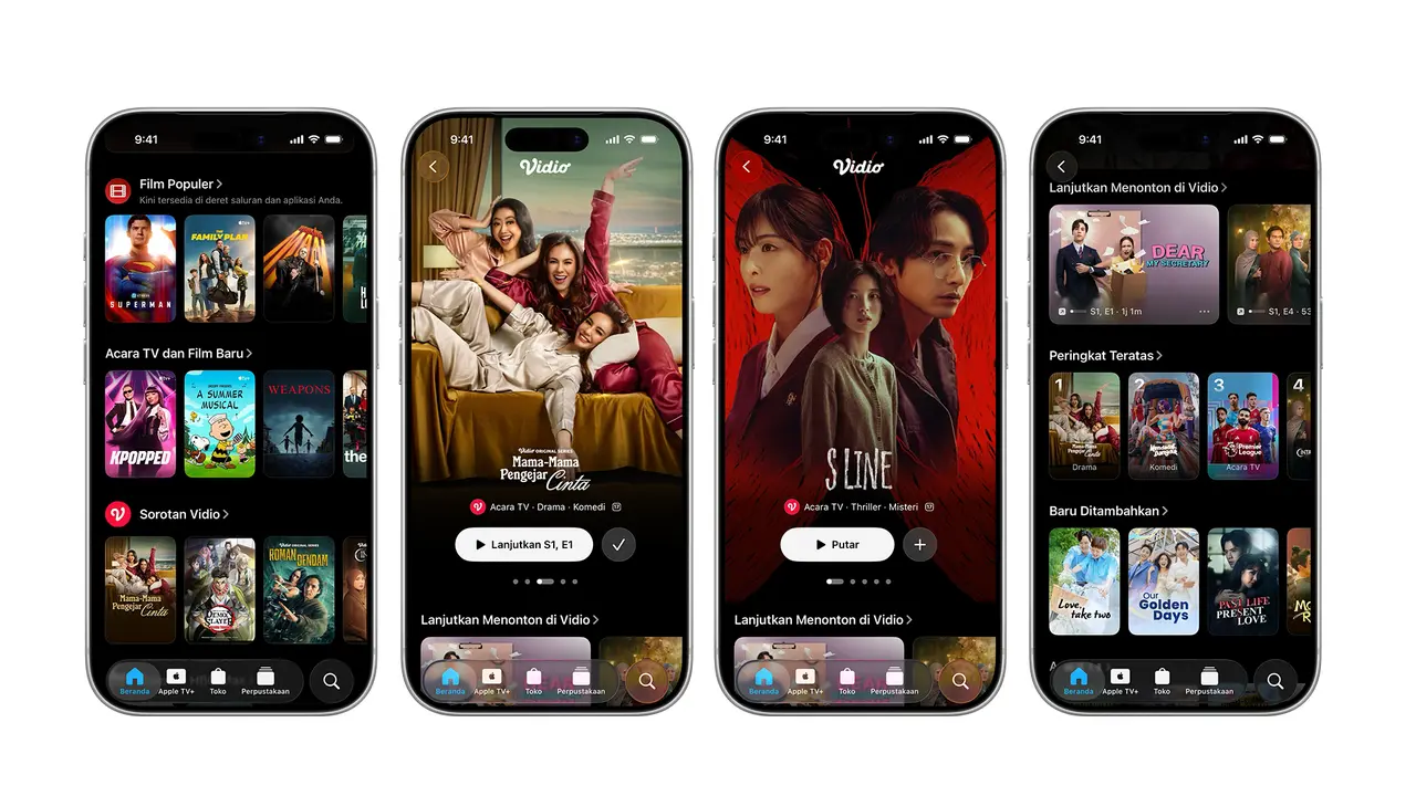 Vidio Kini Hadir di Aplikasi Apple TV