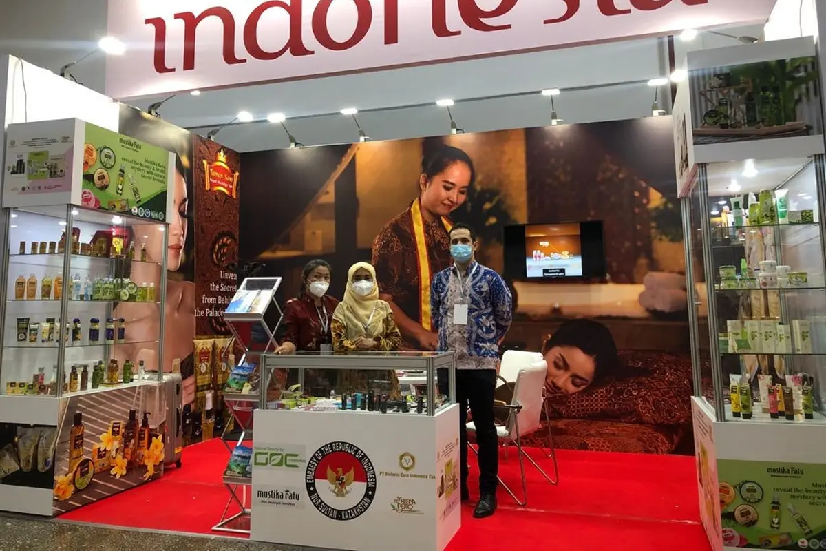 KBRI Nur-Sultan berpartisipasi dalam pameran kosmetik “Central Asia Beauty Expo".