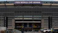 Sebuah papan bertuliskan "Piala Dunia FIFA 2026" dipajang di Stadion NYNJ, Kamis, 7 Mei 2026, di East Rutherford, N.J. (Foto AP/Yuki Iwamura)