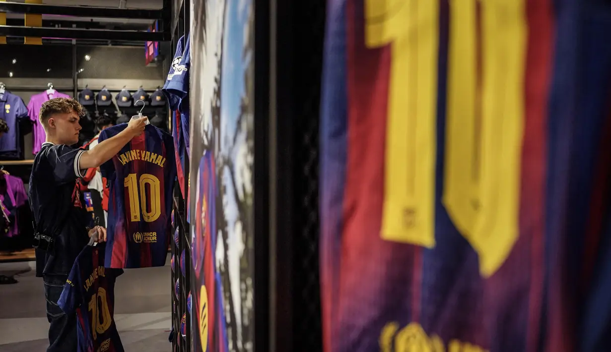 Sebelumnya, Lamine Yamal, yang baru berusia 18 tahun, menandatangani kontrak baru hingga 2031 dengan klub raksasa asal Catalan, Barcelona. (Manaure QUINTERO/AFP)