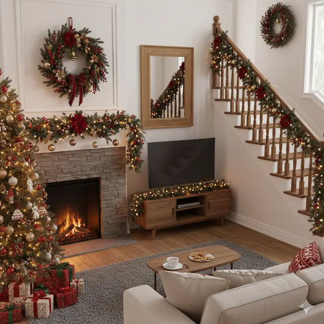 Dekorasi Natal di Ruang Tamu