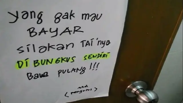 6 Pengumuman di Toilet Umum Ini Bikin Geleng Kepala, Imbauannya Menohok