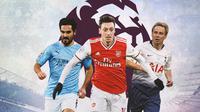 Premier League - Ilkay Gundogan, Mesut Ozil, Jurgen Klinsmann (Bola.com/Adreanus Titus)