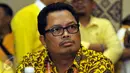 Calon Ketua Umum Partai Golkar Mahyudin, memberikan keterangan pers di Bali Nusa Dua Convention Center (BNDCC), Bali, Minggu (15/5). Mereka menolak voting terbuka dalam pemilihan ketum di Musyawarah Nasional Luar Biasa Golkar. (Liputan6.com/JohanTallo)