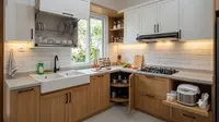 7 Model Kitchen Set dengan Rak Piring Tarik dan Tempat Rice Cooker, Dapur Lebih Terorganisir