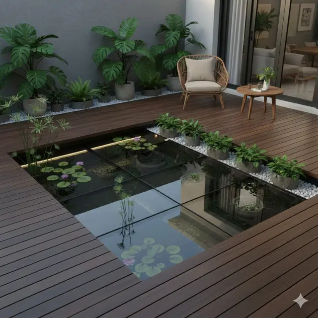 Integrasi Lantai Kayu (Decking) (Gemini AI)