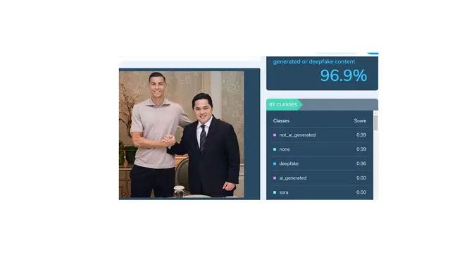 <p>Cek fakta foto Erick Thohir bersalaman dengan Ronaldo</p>