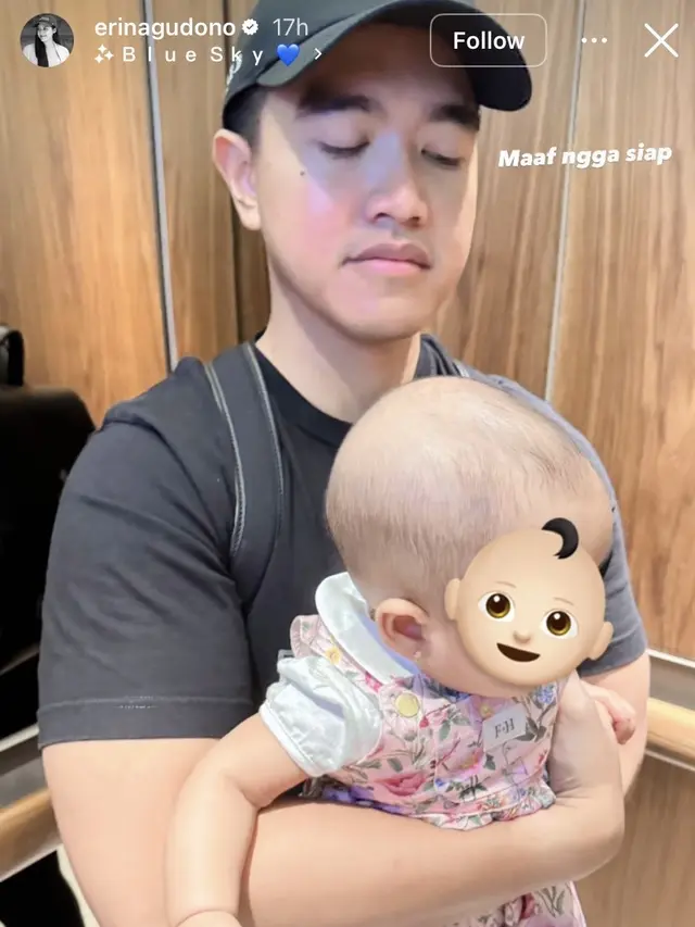 Bebingan Putri Erina Gudono dan Kaesang saat Usia 5 Bulan. [@erinagudono]